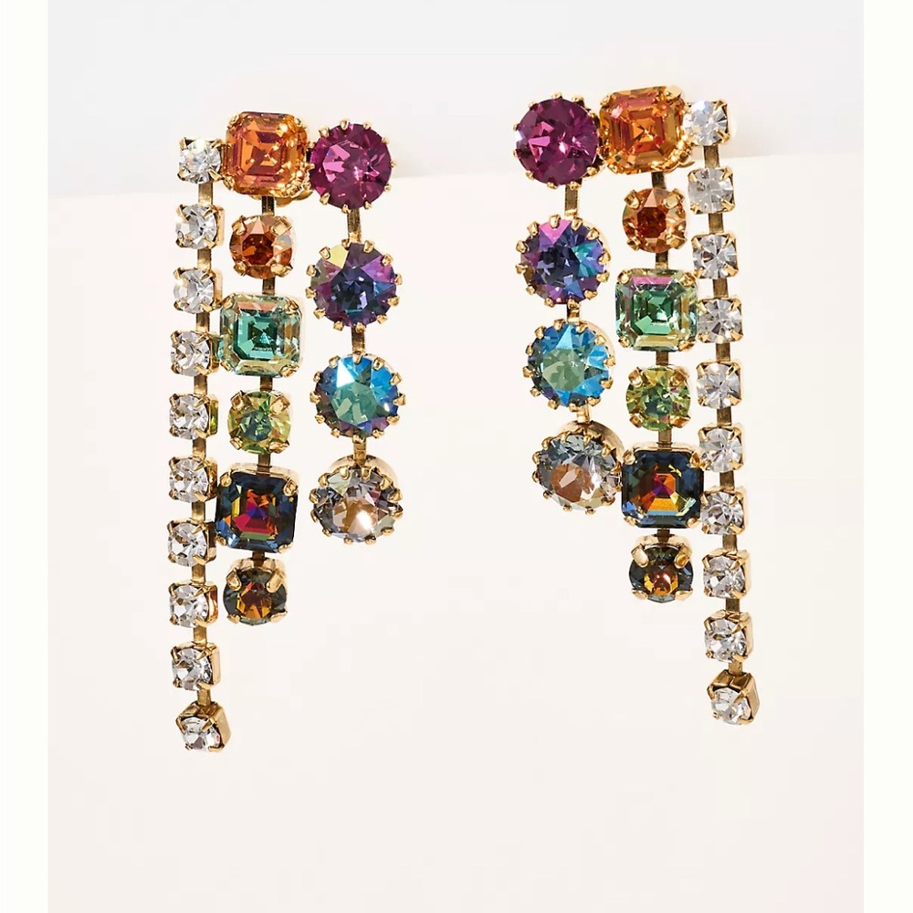 NWT ⚜️💎⚜️ Piper K Gorgeous Crystal Drop Earrings - Picture 8 of 13